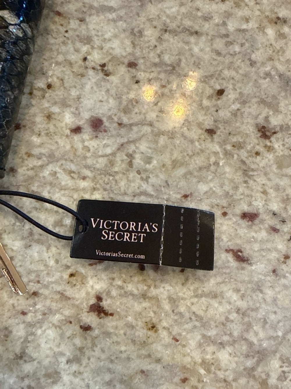 Victoria’s Secret Snake-Embossed Zip Wallet in Black and Taupe - Picture 3 of 4